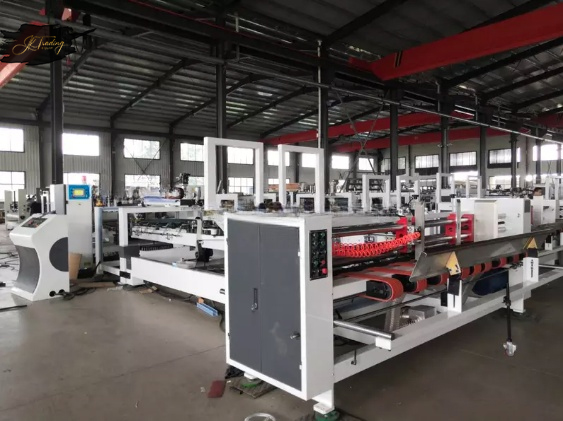 Corrugation Cardboard Folder Automatic Stitching Carton Box Machine